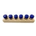 6 vial solid wood rack with (6) 2 dram vials - 